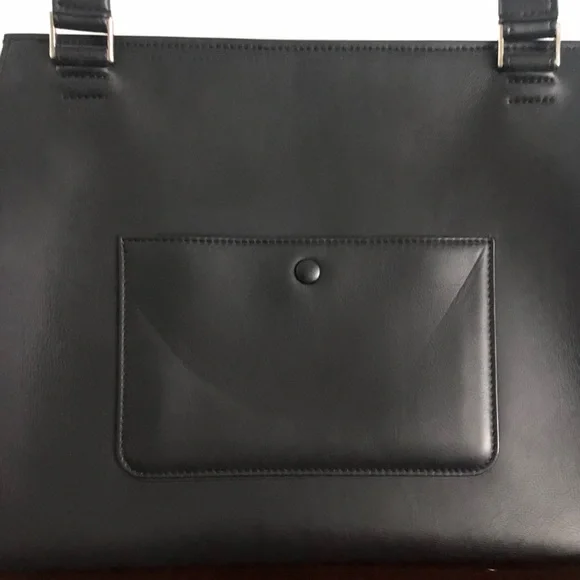 AUTHENTIC CELINE RARE NWT Medium Edge Satchel Blue Ponyhair & Black Leather - Picture 8 of 13